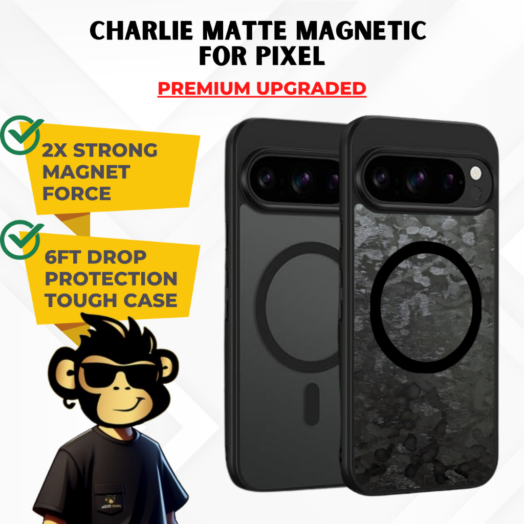 MOJOSKINS Charlie Matte Magnetic Google Pixel เคสป้องกันเคสกันกระแทกพิกเซล 9 9pro 9pro XL 10/10pro 1
