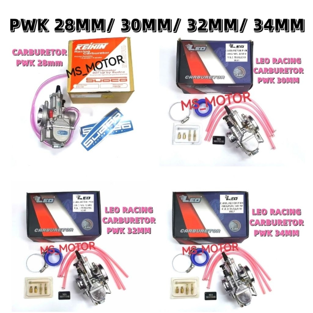 CARBURETOR RACING PWK POWER JET KEIHIN LEO NLK S1R RACING 28/30 มม.32 มม.34 มม.36 มม.