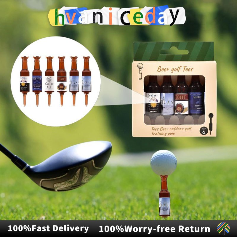 ขวดเบียร์ Golf Tees ขวดเบียร์ Golf Tees ชุด Tees กอล์ฟ 6 ชิ้น