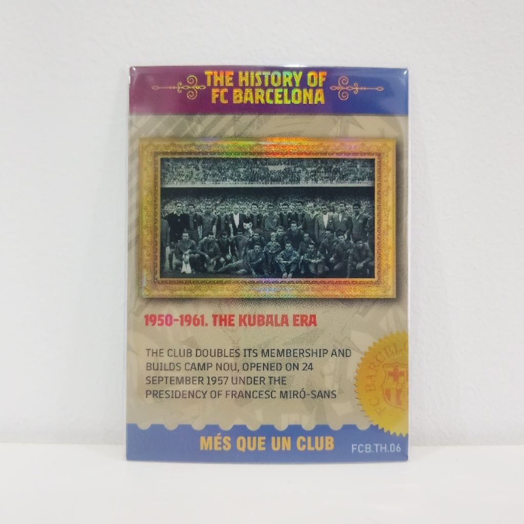 FC อย่างเป็นทางการ Barcelona 1950-1961 The Kubala Era The History of FC Barcelona Chrome FCB.TH.06