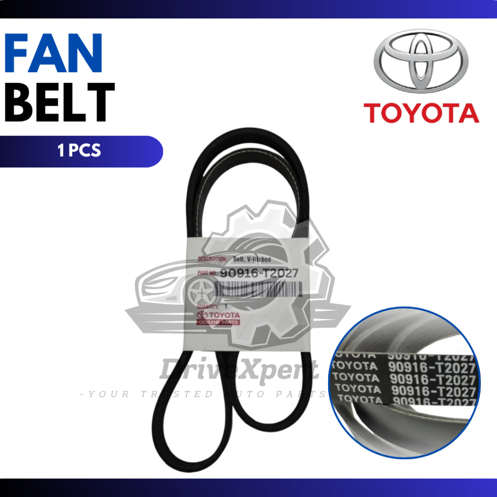 สายพานพัดลม Toyota (90916-T2027 / 90916-02664) 6PK1230 - Toyota Altis / Wish / Voxy