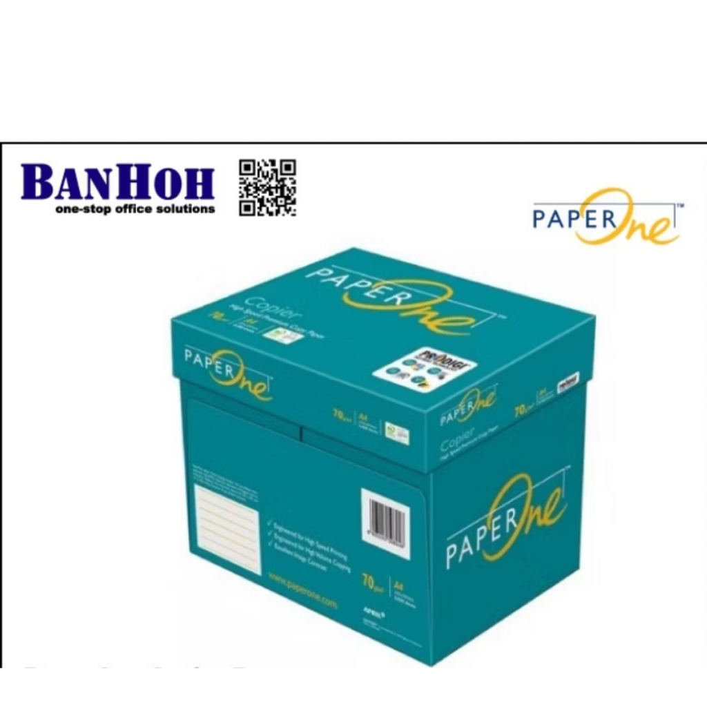 Paper One A4 Paper/Paper 75Gsm / 70Gsm กระดาษคอนซีลเลอร์ 500 (5 แพ็ค/Reams/กล่อง/กล่อง)