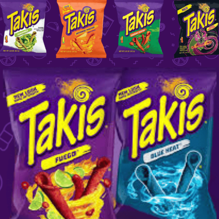 CLERANCE* Takis Chips 92g Blue Heat/Fuego/Nacho/Dragon Sweet Chilli/Crunchy Fajitas