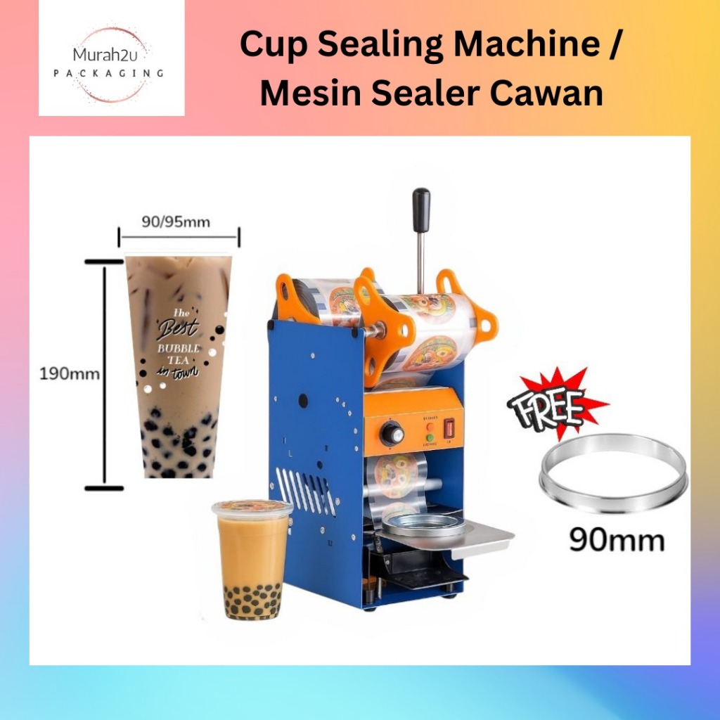 Mesin Sealer Cawan Bubble Tea Manual Elektrik / Bubble Tea Cup Sealer เครื่องซีล / ไฟฟ้า Manual Cup 