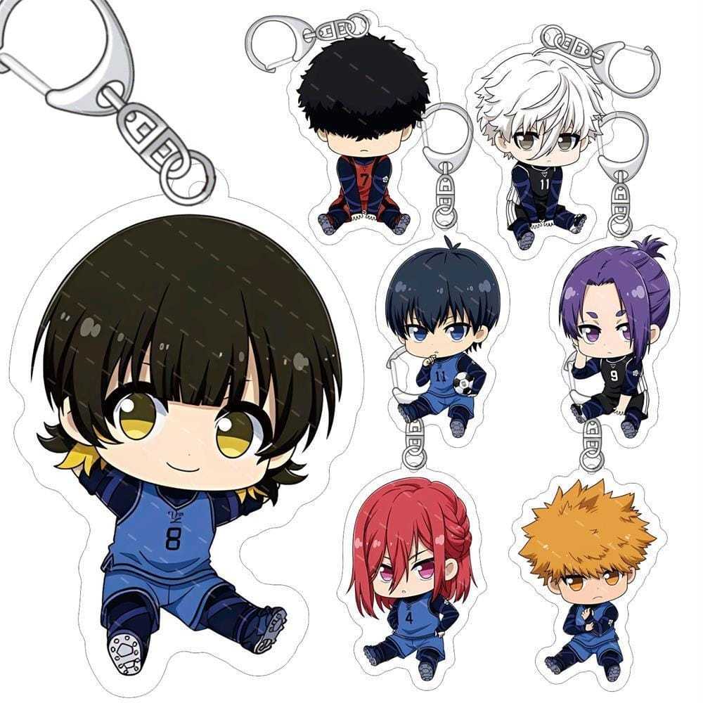 GANTUNGAN Blue Lock อะนิเมะตําแหน่งนั่งพวงกุญแจอะคริลิคอะนิเมะน่ารักอะนิเมะพวงกุญแจอะคริลิค Nagi Isa