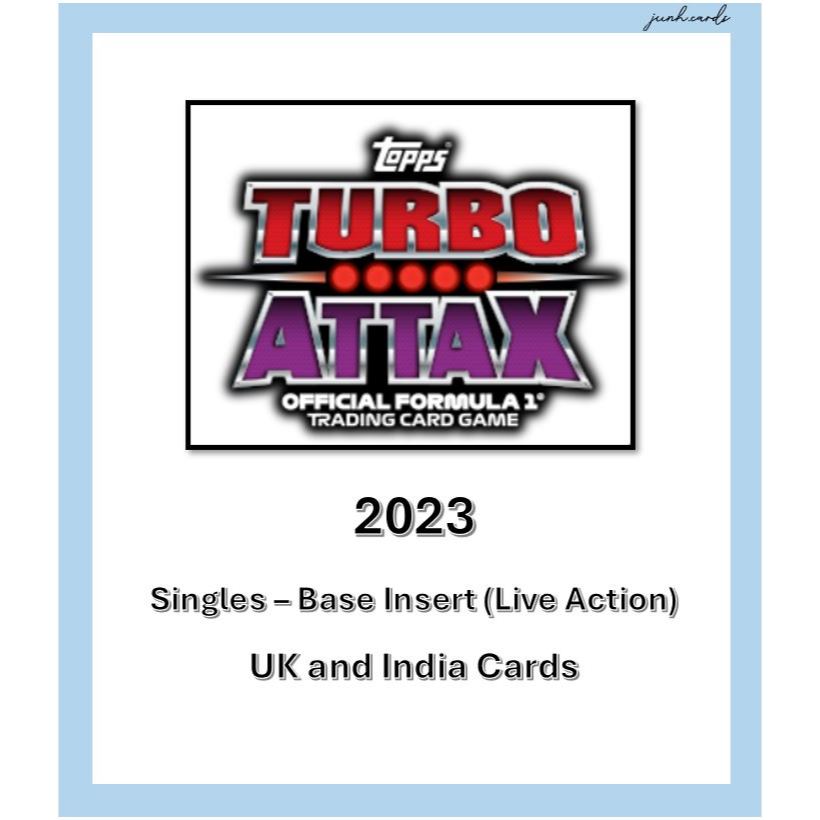 Topps F1 Turbo Attax 2023 - ฐาน (Live Action) - การ์ด UK & India