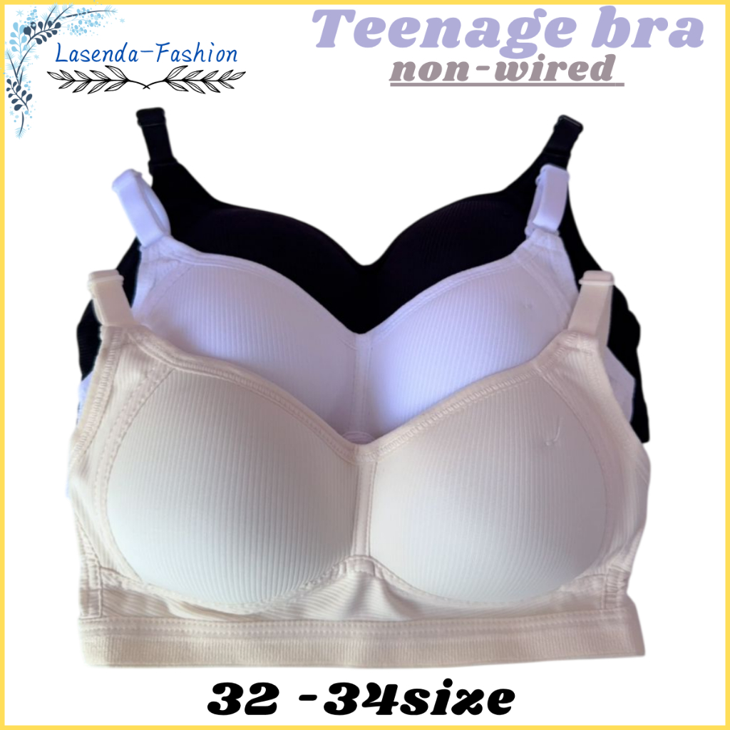 Bra Remaja Cotton 32 ถึง 34Size Non-Wired Soft Span Cotton Teenage Bra .F中生胸罩 นักเรียน内衣 1809