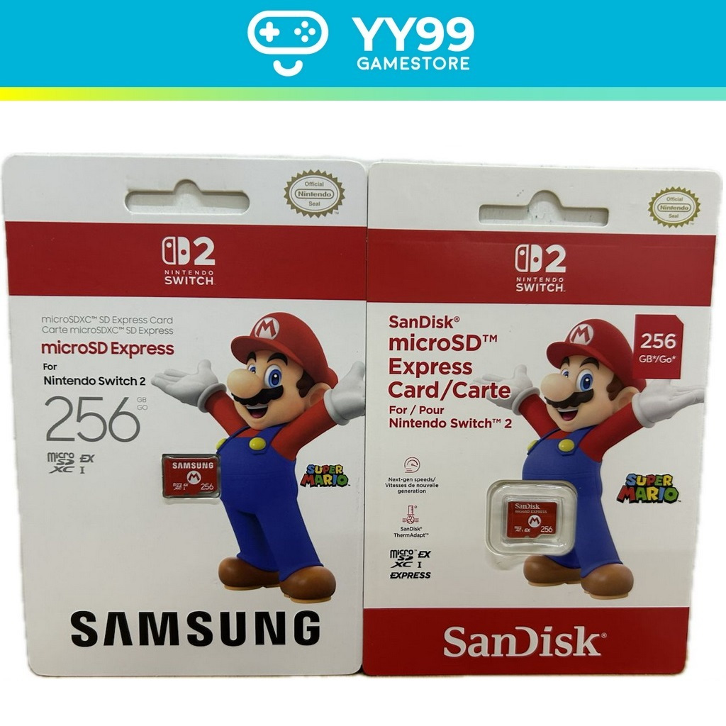 Samsung MicroSD Express การ์ดหน่วยความจํา 256GB สําหรับ Nintendo Switch 2 / SanDisk 256GB