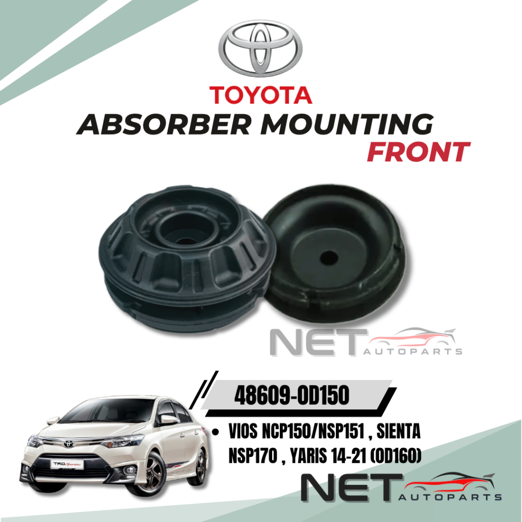 TOYOTA VIOS NCP150/NSP151,SIENTA NSP170,YARIS 14-21 ABSORBER MOUNTING FRONT (48609-0D150)