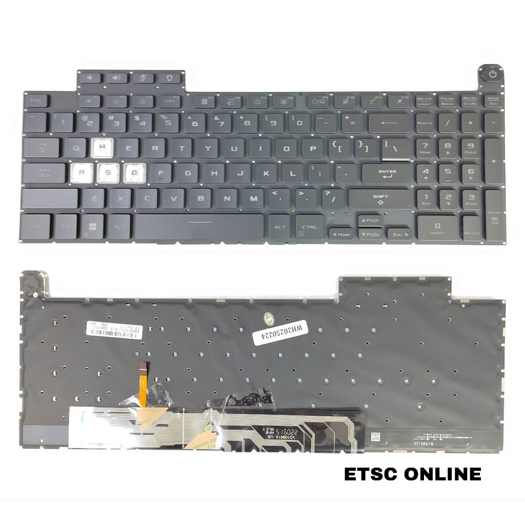 แป้นพิมพ์ใหม่สําหรับ ASUS TUF Dash F15 FX517ZC FX517ZE FX517ZM FX517ZR สีดํา US แป้นพิมพ์