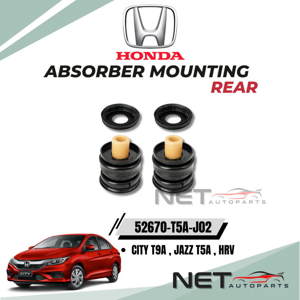 HONDA CITY T9A (ฝาครอบพร้อม) ด้านหลัง ABSORBER MOUNTING (52670-T5A-J02)
