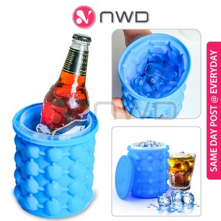 《 𝗢𝗗𝗢𝗥𝗟𝗘𝗦𝗦 》Magic Ice Cube Maker Silicone Rubber Molds Ice Bucket Bekas Acuan Menyimpan Ais 简易制冰桶