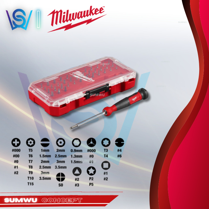MILWAUKEE 39-in-1 Precision Multi-Bit ไขควงชุด 48-22-22-22-22935