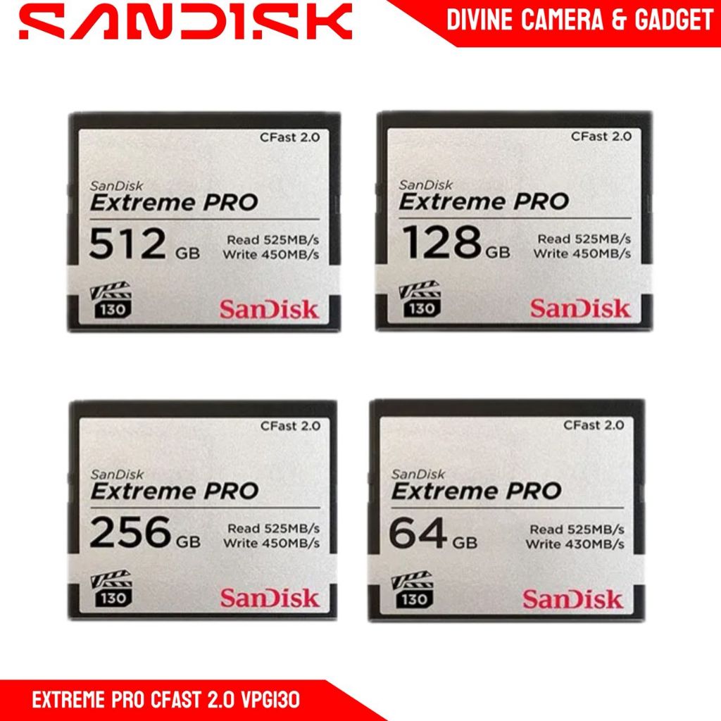 SANDISK EXTREME PRO CAFAST 2.0 VPG130 64GB - 512GB