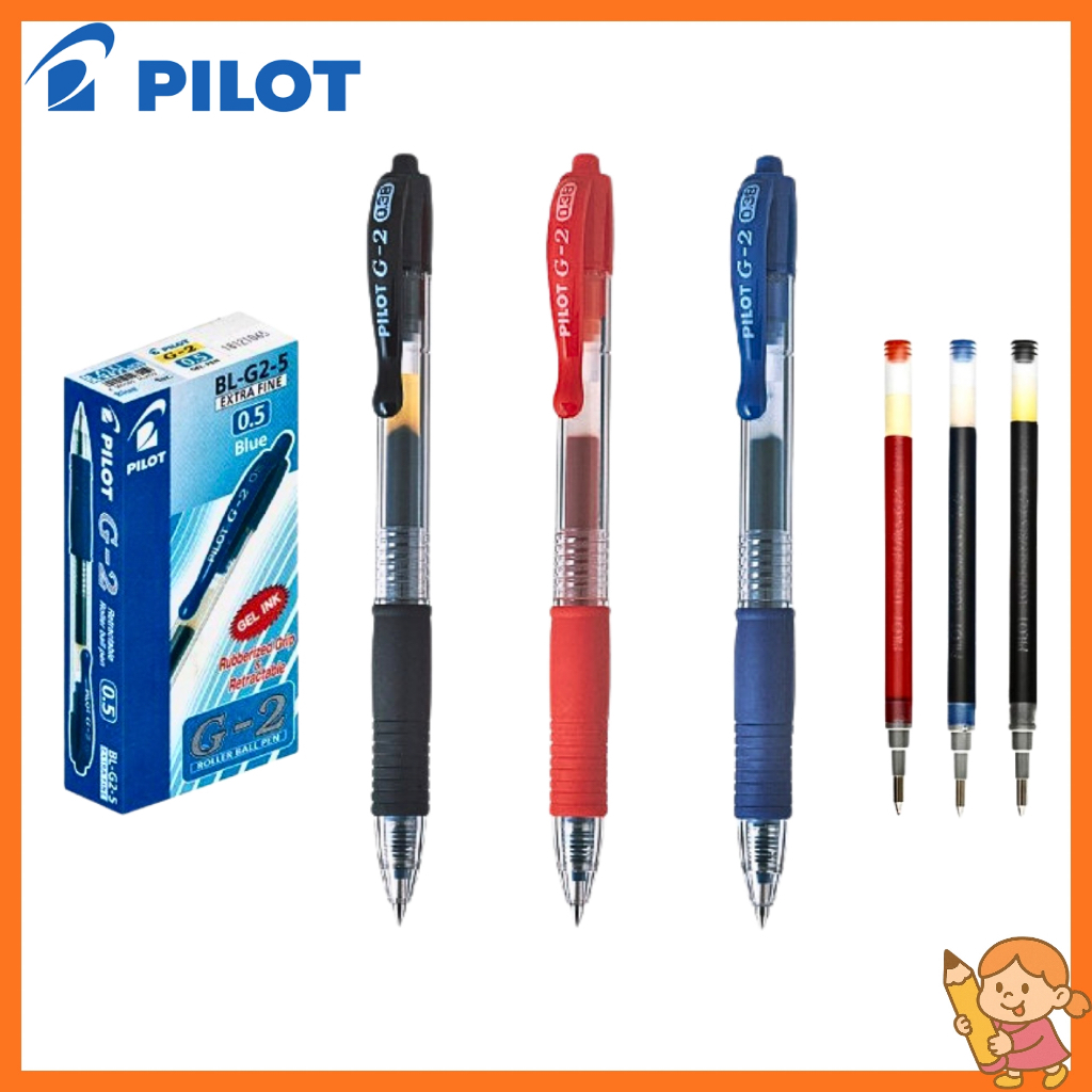 [ BOX ] PILOT G2 PEN / PILOT G2 REFILL / PILOT G2 GEL PEN / PILOT G2 GEL PEN REFILL ( 12 ชิ้น )