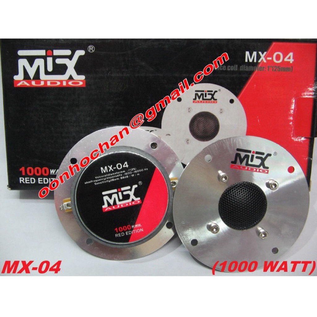 MTX AUDIO MX-04 1000 WATT MAX RED EDITION DOME TWEETER