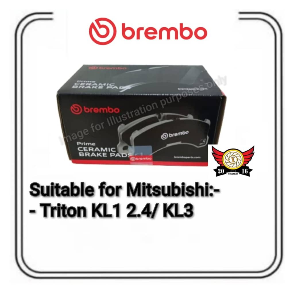 ผ้าเบรค Brembo Ceramic (หน้า) สําหรับ Mitsubishi Triton 2.4 KL1/ KL3 (2018 ~ 2022)