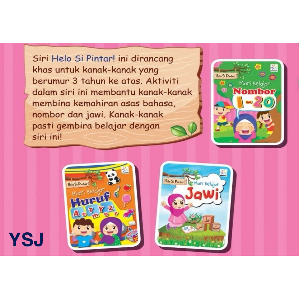 RAINBOW - Hello The Smart Lets Learn Letters / Lets Learn Numbers 1 - 20 / Lets Learn Jawi