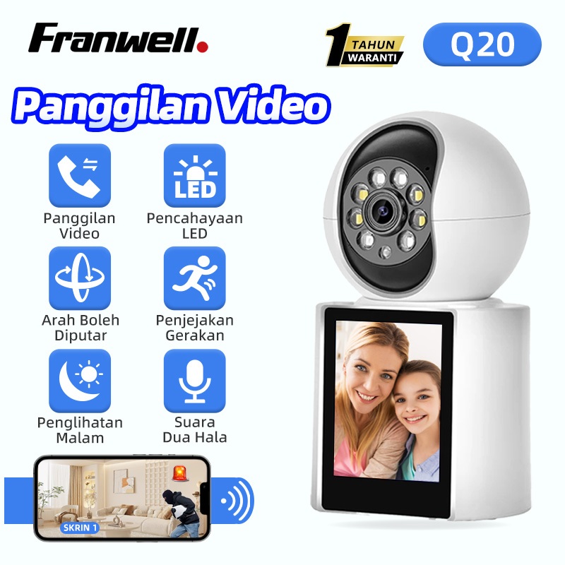 Franwell V380 Q20 กล้องวงจรปิด 5MP HD Wireless Video Calling สมาร์ทกล้องกล้องวงจรปิด Wifi เชื่อมต่อก