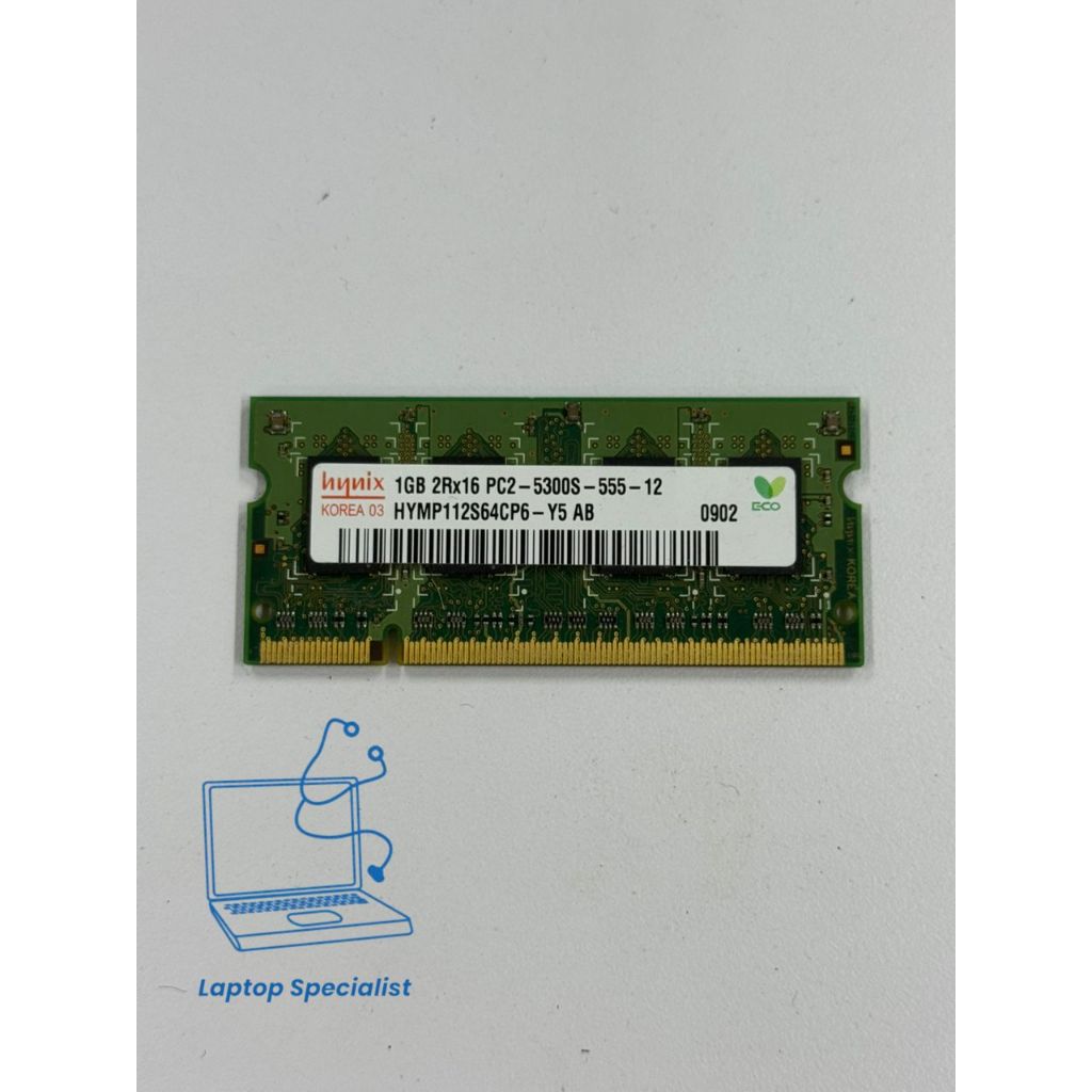 Hynix 1GB 2Rx16 PC2-5300S-555-12 HYMP112S64CP6-Y5 แล็ปท็อป RAM