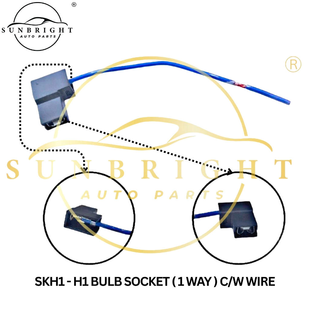 H1 BULB SOCKET ( 1 WAY ) สายไฟ C/W