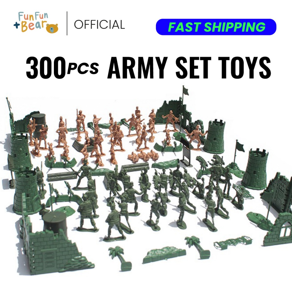 300PCS Mainan Askar Perang Soldier Mainan Set Soldier Military Army Toys Education