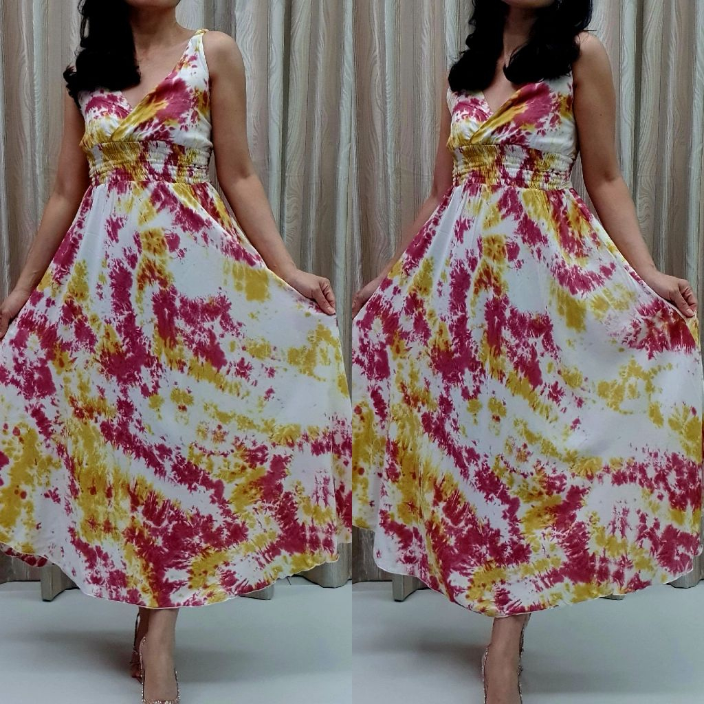 [1069] ชุดเดรส MOZA TIEDYE/เดรสยาว MOZA TIEDYE/ AVAILABLE