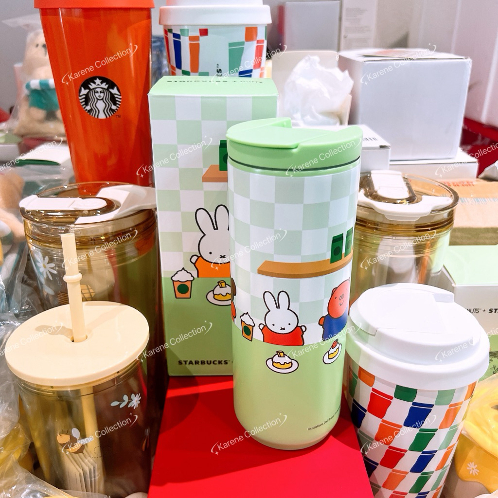 Starbucks x Miffy Boris 23rd Anniversary Exclusive 2025 Collection SS ขวด 473ml เครื่องพิมพ์กระต่าย;