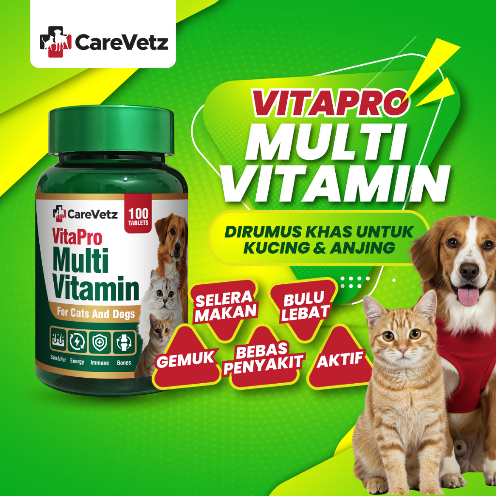 YUMECAT Vitapro Cat วิตามิน RAHMAH 100 เมล็ด ไขมันเพื่อสุขภาพขนหนา Appetite