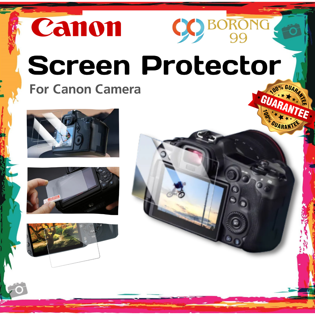 กระจกนิรภัยป้องกันหน้าจอสําหรับ Canon EOS R50 M50 Mark II M2 G7X Mark III R6 R6II & รุ่นอื่นๆ
