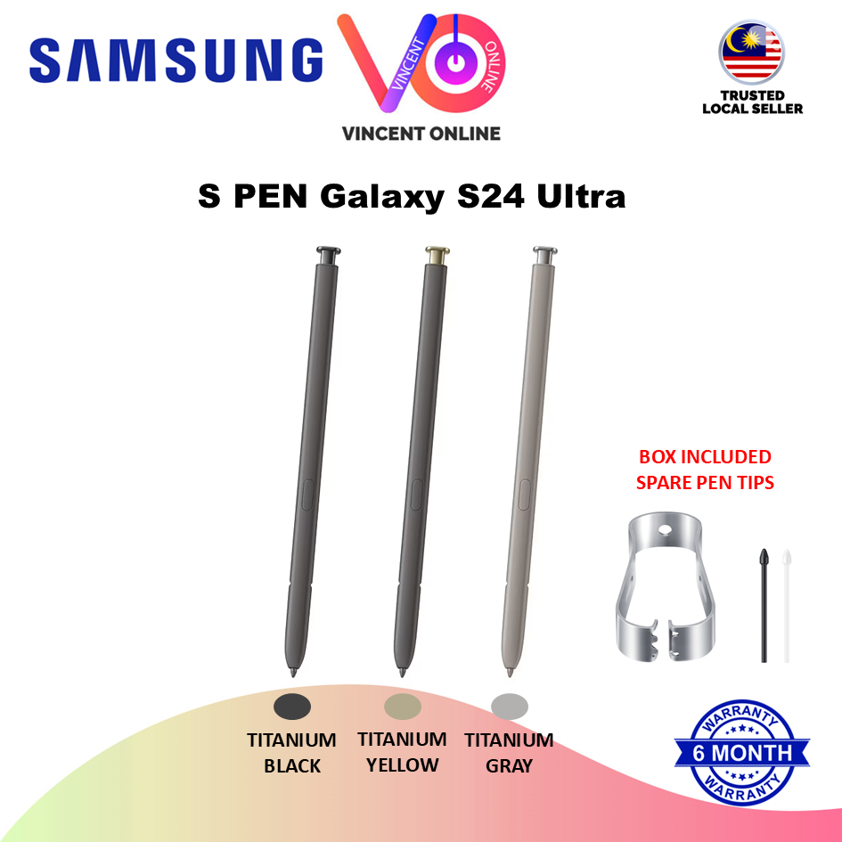 SAMSUNG S Pen Galaxy S24 Ultra (Titanium Black_Titanium Yellow_Titanium Grey)
