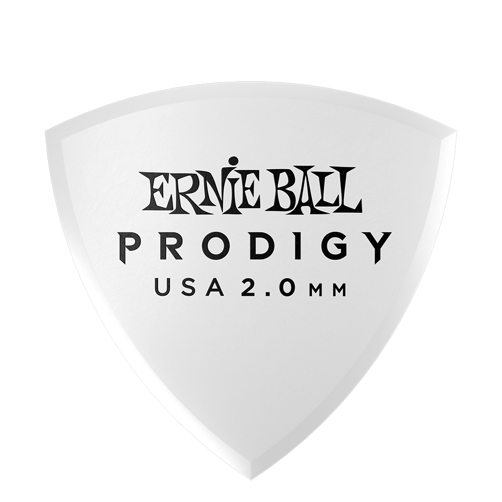 Ernie Ball P09337 Prodigy Guitar Picks - Shield 2.0mm สีขาว - 6 Pack