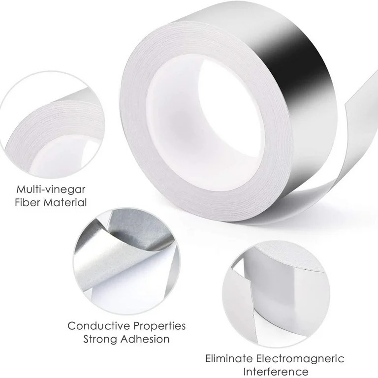 HEAVY DUTY 48mmX30Yard SILVER ALUMINIUM FOIL TAPE STRONG ADHESIVE HIGH TEMPERATURE REPAIR TAPE