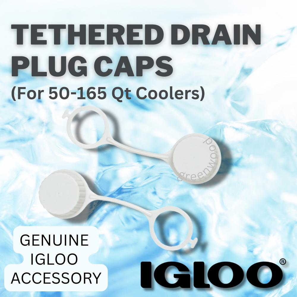 IGLOO Tethered Drain Plug Caps สําหรับคูลเลอร์ 50-165 Qt