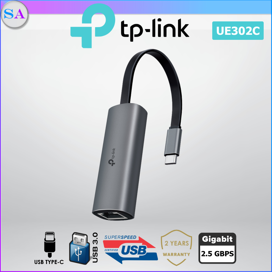 TP-Link UE302C USB 3.0 Type C ถึง 2.5 Gigabit RJ45 LAN Ethernet Network Adapter