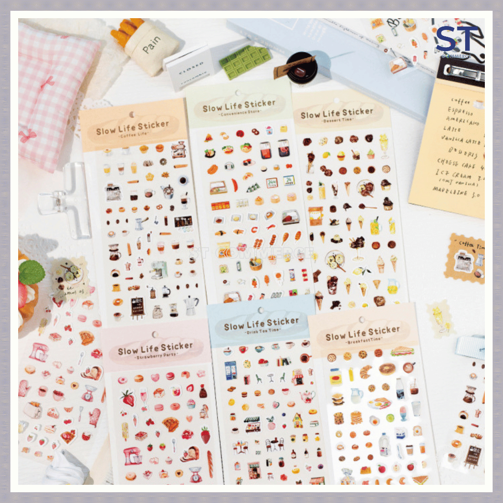 Slow Life Series Aesthetics Journal Stickers Ins Style Journal Stickers 手 เนื้อหา 手 创意贴