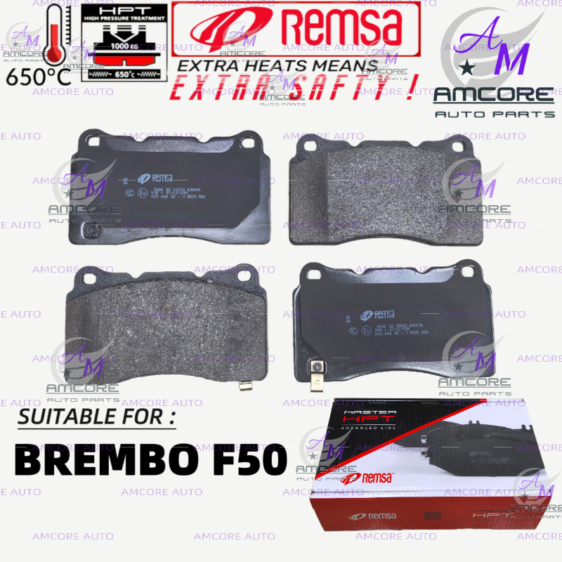 ผ้าเบรค BREMBO F50 - ผ้าเบรค REMSA ยี่ห้อ / F50 BIG 4 POT CALIPER