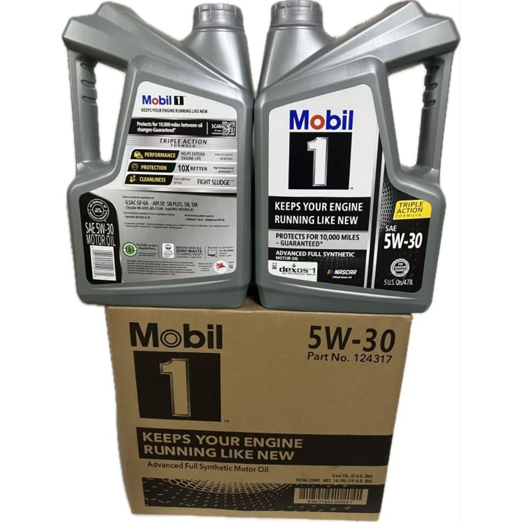 124317 MOBIL 1 TM 5W-30 SN FULLY SYNTHETIC ENGINE OIL (5QT/4.73L) DEXOS 5W30