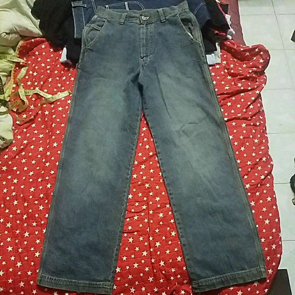 CACTUS BAGGY JEANS CARPENTER SIZE 30x43 INCH.KAKI 9.2 INCH