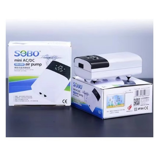 SOBO SB-168/268 แบตเตอรี่แบบพกพา USB Air pumper Aquarium Air Pumps สําหรับ power bank