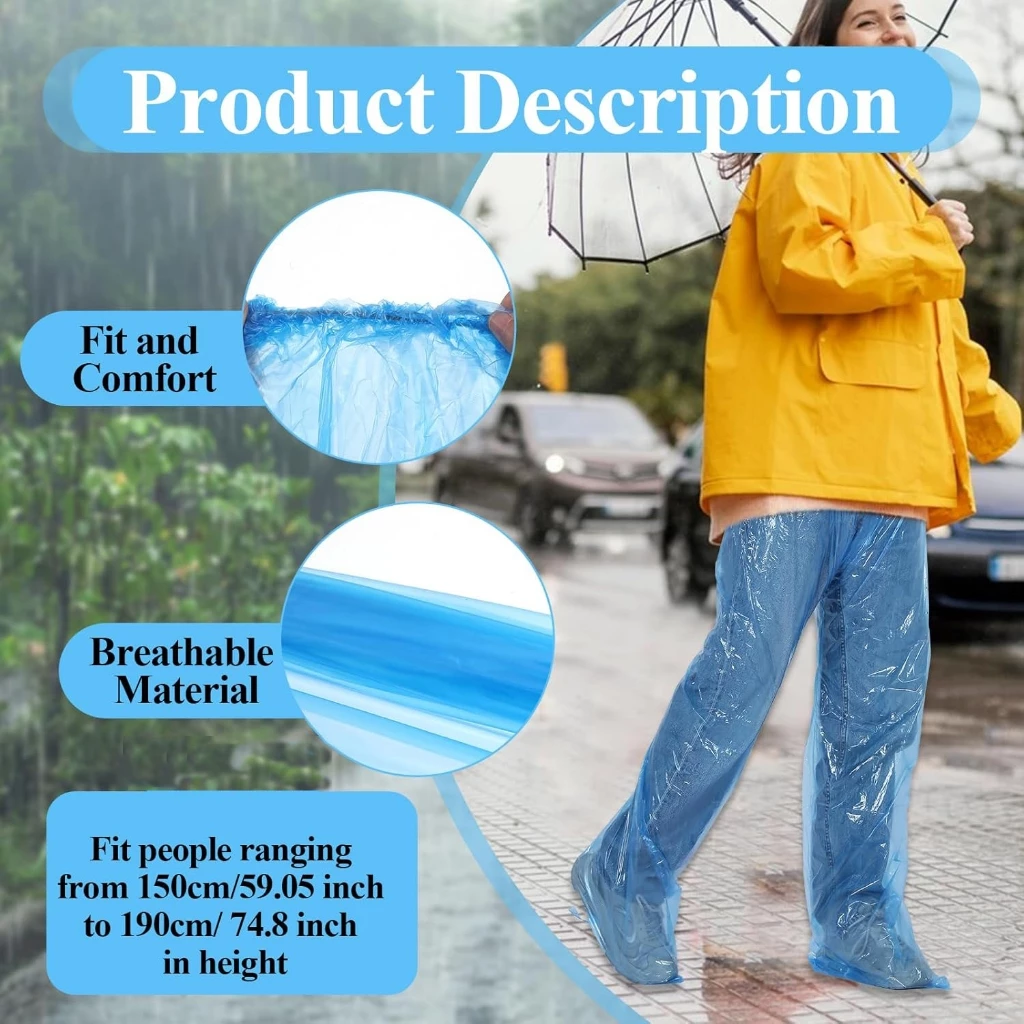 ชุดกันฝนพลาสติกแบบแยกชิ้นกางเกง 10 ชิ้น thumbnail 8