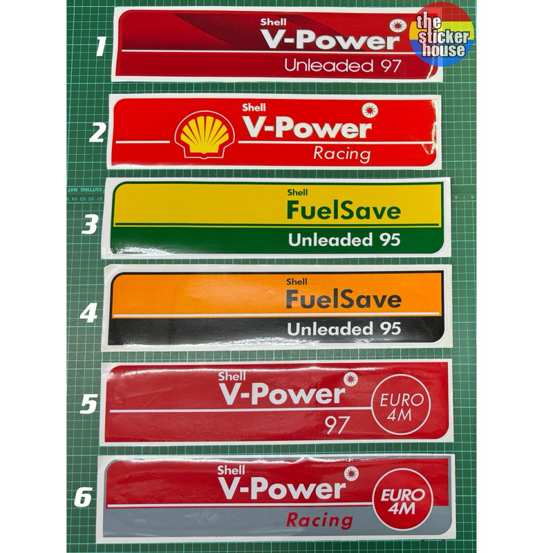 **40CM** SHELL V POWER RACING / UNLEADED 97 / FUELSAVE UNLEADED 95 / V POWER 97 EURO 4M KEPOK EX5 สต