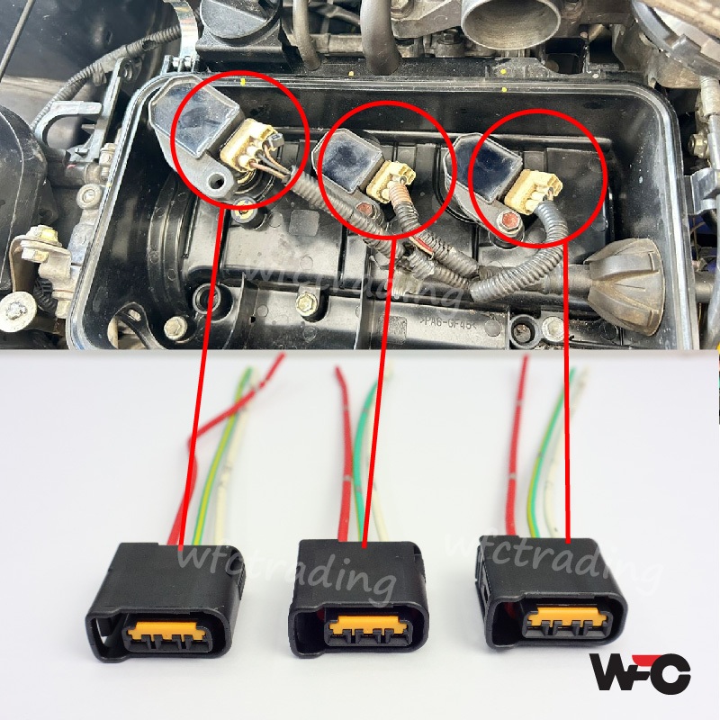 Perodua Viva Plug Coil Socket 3pin Viva Coil Socket 3pin 3 ชิ้น