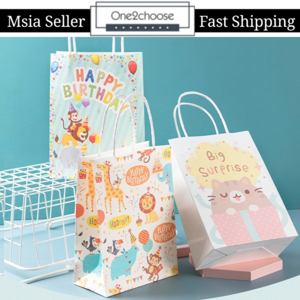 Happy Birthday Paper Bag Kid Goodies Bag Paper Bag Party Bag