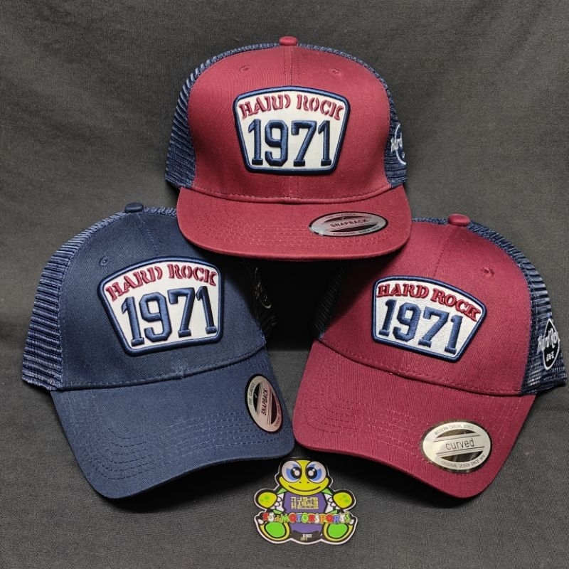 คุณภาพสูง Hard Rock 1971 Cafe Snapback หมวก Trucker เบสบอลโค้ง Flat Hardrock