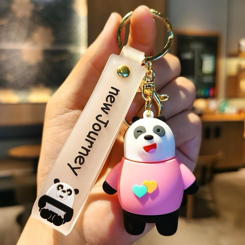 Sweet love We Bare Bear พวงกุญแจออกแบบแฟชั่นพวงกุญแจออกแบบการ์ตูนพวงกระเป๋ากระเป๋าสตางค์พวงกุญแจเราเ