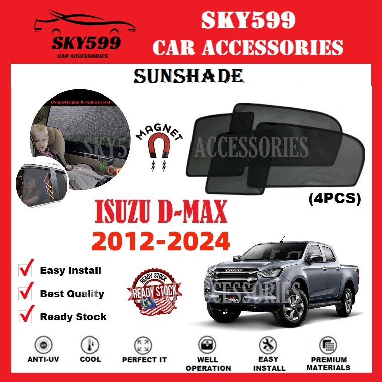 (Magnetic)Isuzu D-max 2012-2014 ม่านบังแดด Epic [4 ชิ้น]