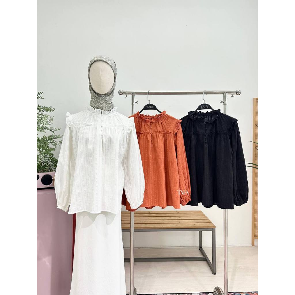 TFA SUHAIL cotton BLOUSE ผ้าฝ้ายเนื้อคอระบายและไหล่ 803 - 479