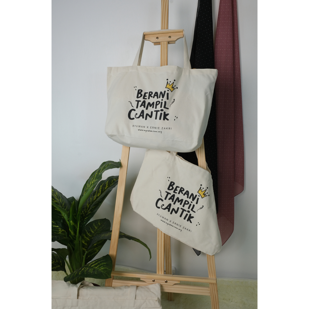 Ayuwan Tote Bag Natural Color Size - 56cm(W) x 34cm (H)