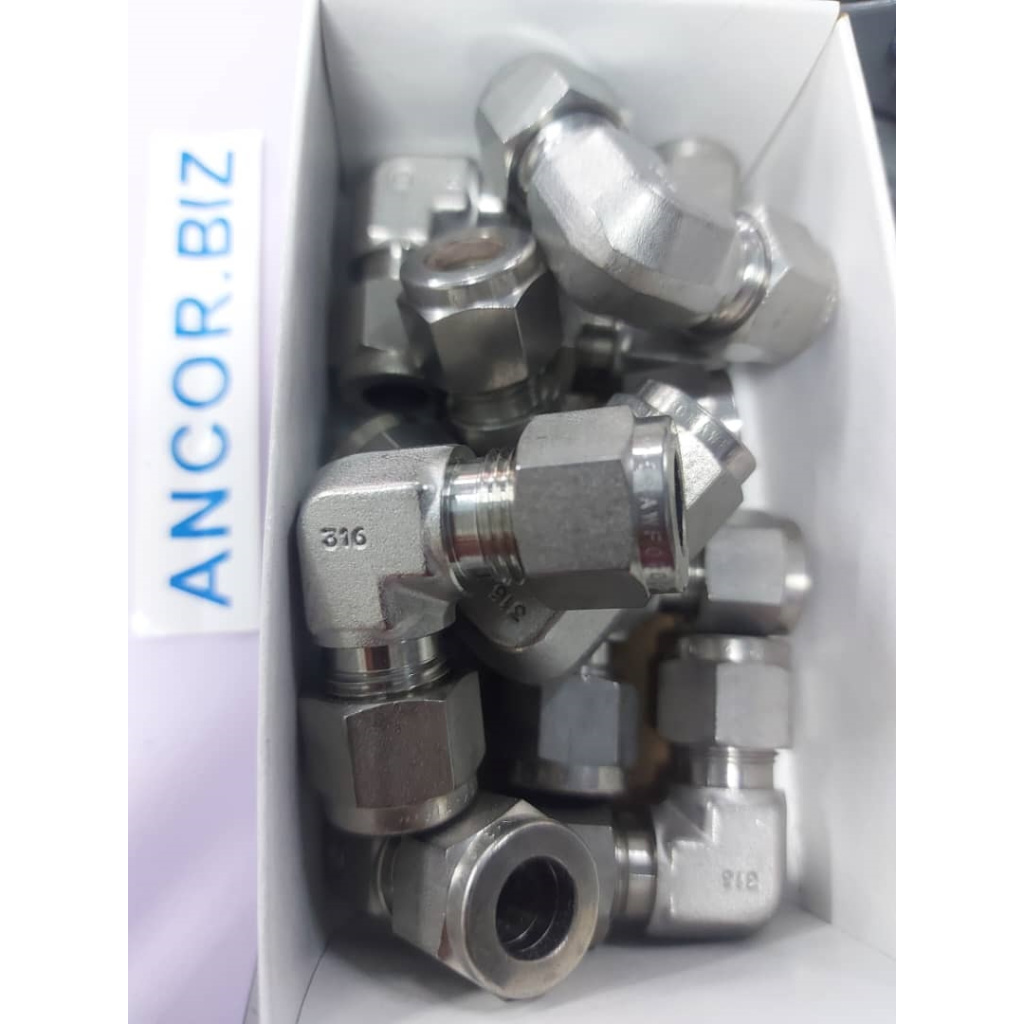 SS-600-9 ข้อต่อท่อ Swagelok สแตนเลส ข้องอยูเนี่ยน 3/8 นิ้ว หลอด OD